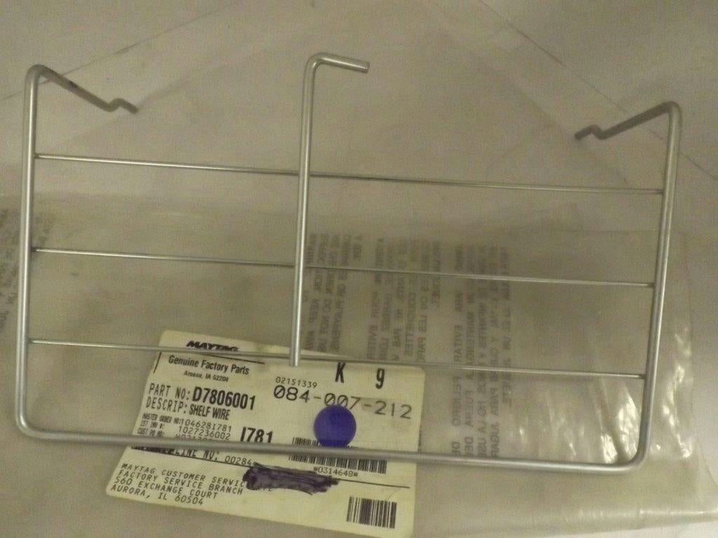 MAYTAG WHIRLPOOL REFRIGERATOR D7806001 SHELF WIRE NEW MAYTAG WHIRLPOOL REFRIGERATOR D7806001 SHELF WIRE NEW